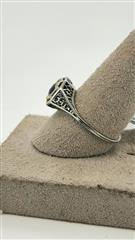 Amethyst Lady's Stone Ring 18K White Gold 2.17g Size:6.5